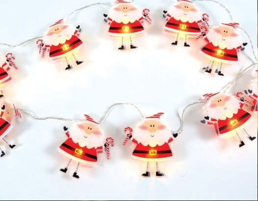 10 Lights LED 1.35m. Warm White Battery in String 1pcs