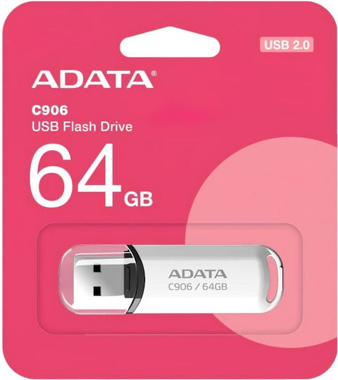 Adata C906 64GB USB 2.0 Stick White