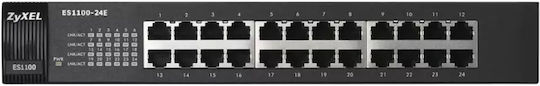 Zyxel ES1100-24E Неуправляем PoE Суич с 24 Ethernet Порта