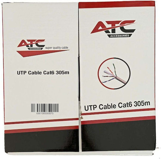 ATC U/UTP Cat.6 Ethernet Network Cable without connectors 305m White 1pcs