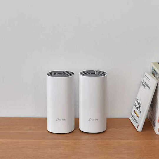 TP-LINK Deco E4 v4 WiFi Mesh Network Access Point Wi‑Fi 5 Dual Band (2.4 & 5GHz) σε Διπλό Kit