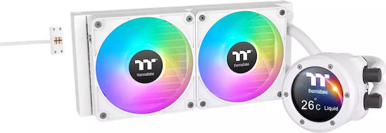 Thermaltake Thermaltake TH240 Ultra EX Snow Edition v2 Water Cooling System AIO CPU with 2 Fans 120mm and ARGB Lighting White