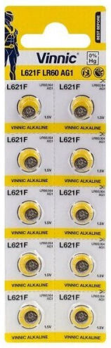 Vinnic AG/L621F Alkaline Watch Battery LR60 1.5V 1pcs