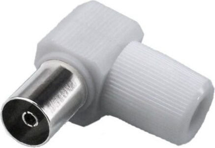 Adeleq Βύσμα Coaxial female Γωνια Λευκό 9-95000