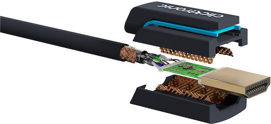 Clicktronic HDMI 2.0 Premium High Speed 4K 60Hz HDR Cable HDMI male - micro HDMI male 2m Μαύρο