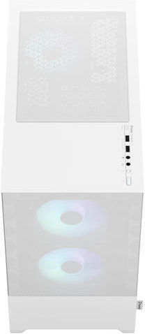 Fractal Design Pop Mini Air Gaming Mini Tower Computer Case with Side Window and RGB Lighting RGB White TG Clear