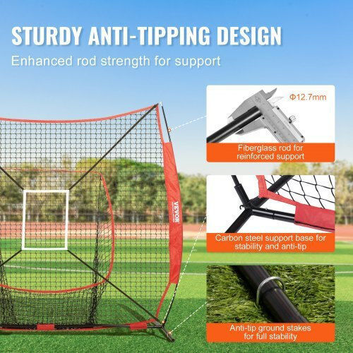 Plasă de Antrenament Baseball Vevor 7x7 Ft Cadru Portabil Accesoriu 77ycdpjxlw77kxg8yv0