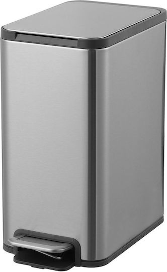 Delta Cleaning Inox Καλαθάκι Μπάνιου 5lt Ασημί