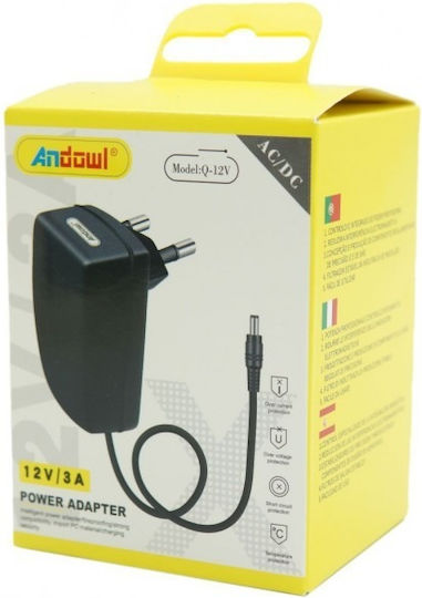 Universal Power Adapter 12v 3a Q-12v Andowl