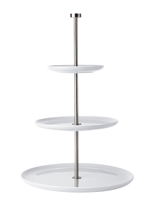 Asa Ceramic Dessert Tower Stand with 3 Tiers White Ø47cm 47x30cm