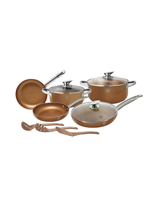 Blaumann Cookware Set of Stainless Steel with Non-stick Coating 11pcs