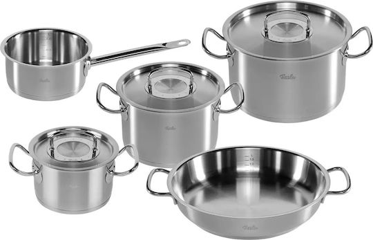 Fissler Profi Σετ Κατσαρόλες από Ανοξείδωτο Ατσάλι Silver 5τμχ