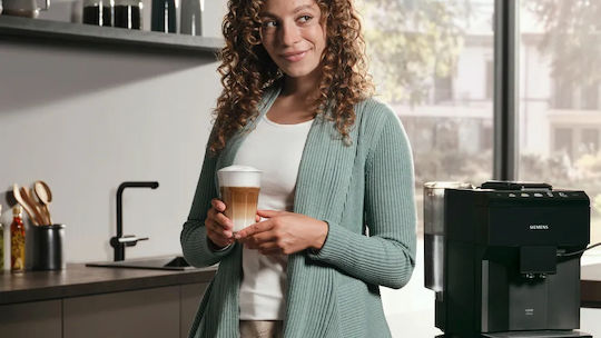 Siemens Eq.500 Automatic Espresso Coffee Machine 1500W Pressure 15bar with Grinding Burrs Black TP511R09