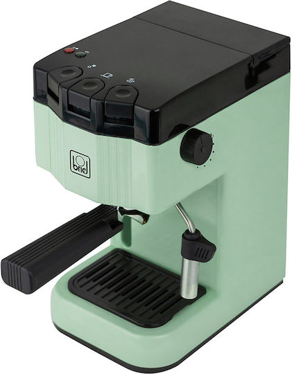 Briel B15 Μηχανή Espresso 1000W Πίεσης 20bar Πράσινη