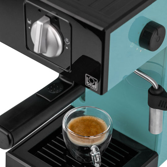 Briel A1 Μηχανή Espresso 1000W Πίεσης 20bar Τιρκουάζ