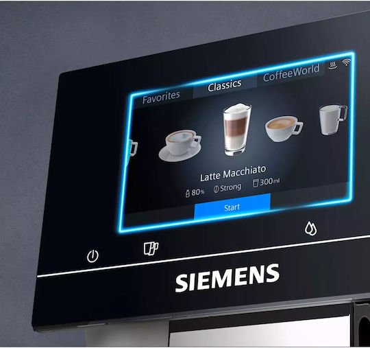 Siemens Automatische Espressomaschine 1500W Druck 19bar mit Mahlwerk und Wi-Fi Schwarz TP715D01