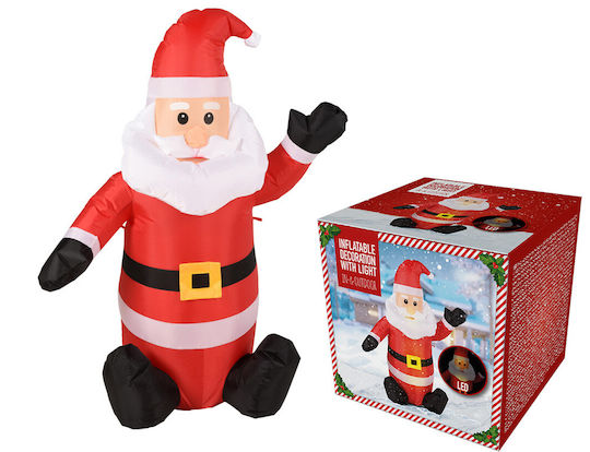 Inflatable Illuminated Santa Claus Electric Red