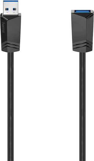 HAMA USB 3.0 Cablu USB-A - USB-A female Negru 1.5m 00200628
