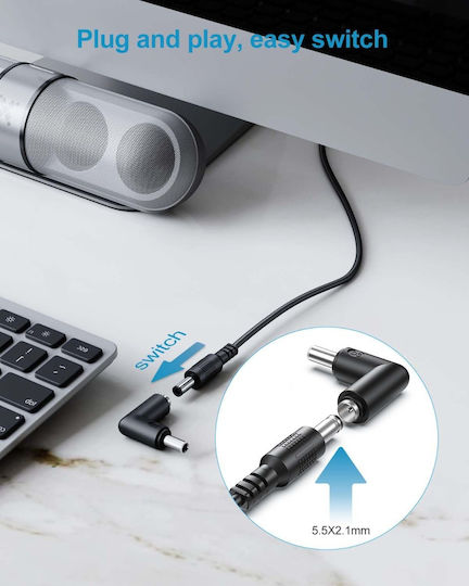 ATC USB 2.0 Cable USB-A male - DC Μαύρο 1m (06.005.0066)