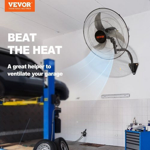 Vevor Wall Fan 70W 49cm Black