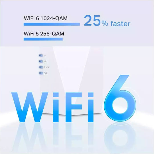 TP-LINK RE600X v2 Мрежа WiFi удължител Двулентов (2.4 и 5GHz) 1750Mbps