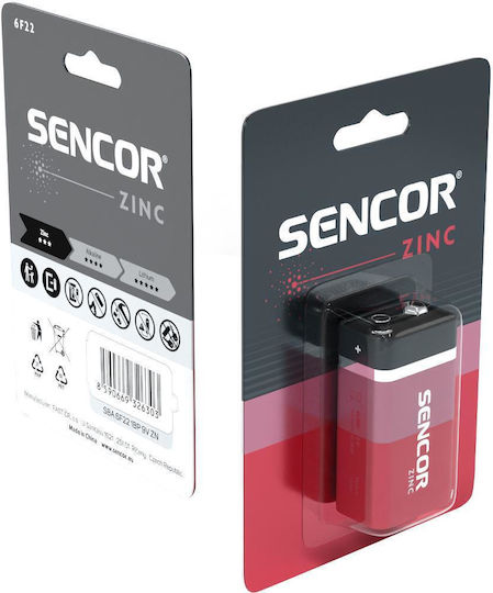 Sencor Цинкови батерии Цинк 9V 1бр