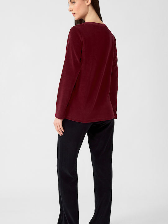 Minerva Winter Women's Pyjama Set Bordeaux Joy