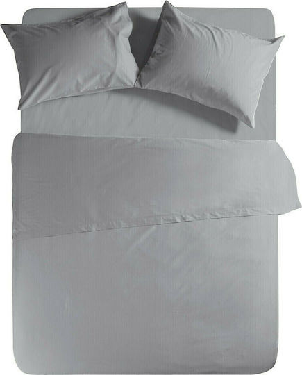 Nef-Nef Homeware Основен чаршаф кралица с еластична лента 160x200+30см Светлосив