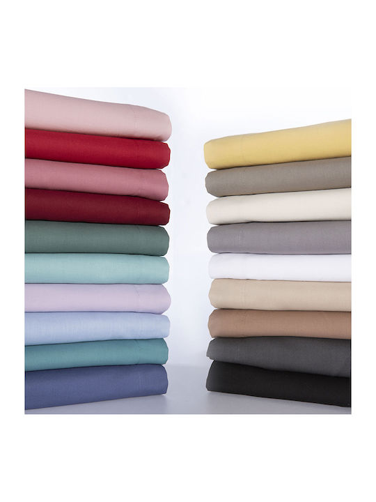 Nef-Nef Homeware Bettlaken für Einzelbett mit Gummiband 100x200+30cm. Basic 970 Bordo