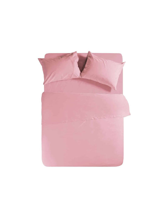 Nef-Nef Homeware Sheet Semi Double with Elastic 120x200+30cm. Basic 016797 1011 Pink