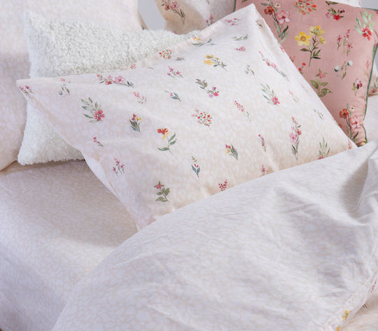 Nef-Nef Homeware Bettwäsche-Set Überdoppel 240x270cm. Plant Rosa 4Stück