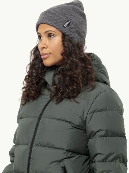 Beanie Unisex Σκούφος με Rib Πλέξη σε Γκρι χρώμα