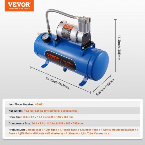 Vevor Air Compressors 150dB with Airtank 6lt QLBCQGYYSJZCESCMXV9
