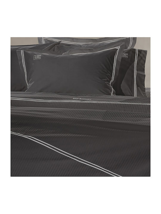 Guy Laroche Nice Σετ Σεντόνια King Size 270x280εκ. Anthracite/silver (4τμχ)