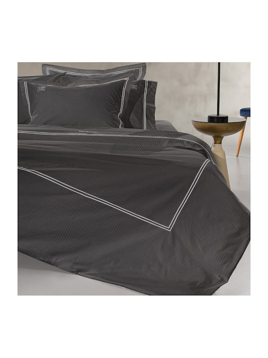 Guy Laroche Nice Σετ Σεντόνια King Size 270x280εκ. Anthracite/silver (4τμχ)