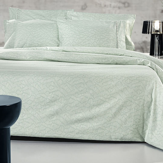 Guy Laroche Bettwäsche-Set King Size Flanell 270x265cm. Brenta Mint 4Stück