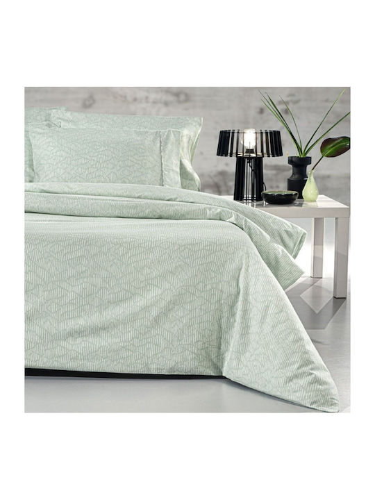 Guy Laroche Brenta Σετ Σεντόνια King Size Φανελένια 270x265εκ. Mint (4τμχ)
