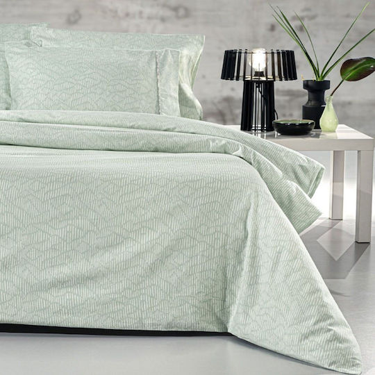 Guy Laroche Bettwäsche-Set King Size Flanell 270x265cm. Brenta Mint 4Stück