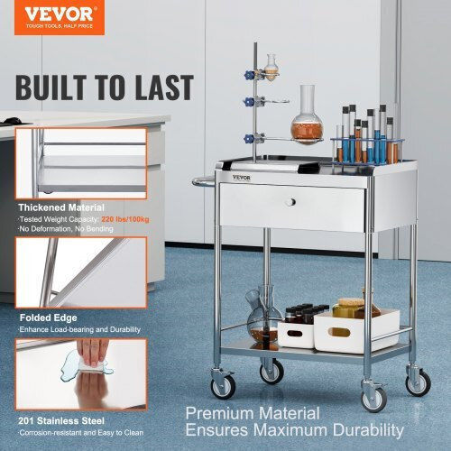 Vevor Medical Table on Wheels Nursing SYSSTCSB20124D3E4V0