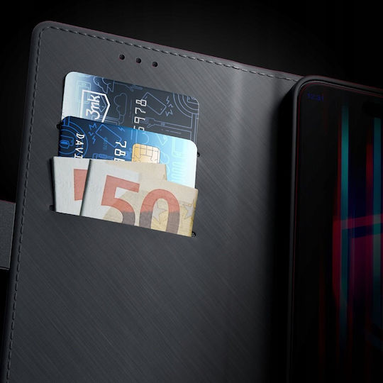 3MK Wallet Силикон / Пластмаса Черен (Samsung Galaxy M35 - 3mk)