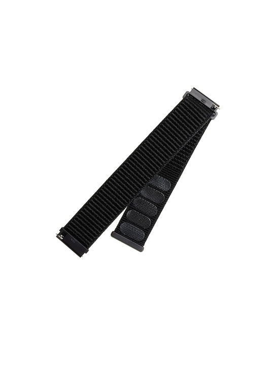 Nylonarmband Fest 20 mm Breit Smartwatch Fixnst-20mm-bk Schwarz