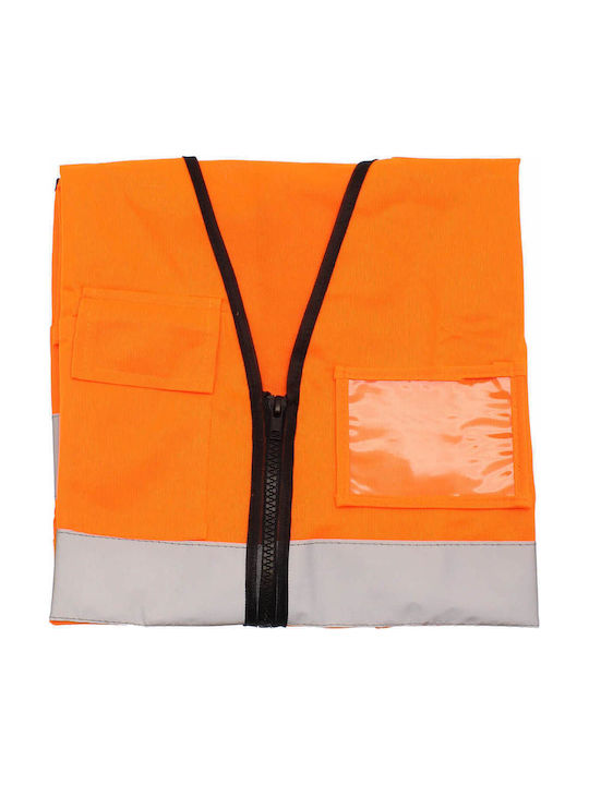 Men's Work Vest with Reflective Strips Orange