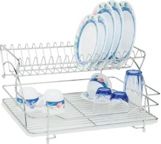 Cook-Shop Στραγγιστήρι Νεροχύτη Μεταλλικό Ασημί 37x24x45cm Cook-Shop Στραγγιστήρι Νεροχύτη Μεταλλικό Ασημί 37x24x45cm