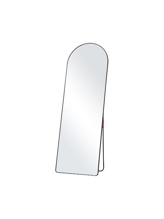 Vevor Gewölbter Boden- oder Standspiegel mit Schwarzem Aluminium Rahmen 165,1x55,9cm