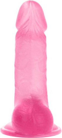 Toyz4lovers Glass Dildo with Scrotum Pink 17cm
