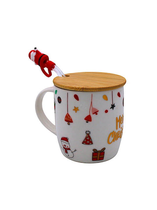 Lid Christmas Mug Glass Transparent L8.5xW9cm.