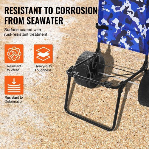 Vevor Transport Trolley Foldable for Weight Load up to 69kg Beige