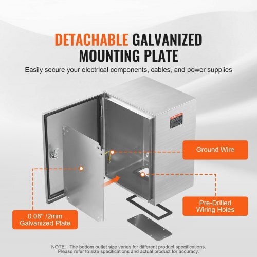 Vevor Ηλεκτρολογικό Κουτί Εξωτερικής Τοποθέτησης Στεγανό IP66 σε Γκρι Χρώμα