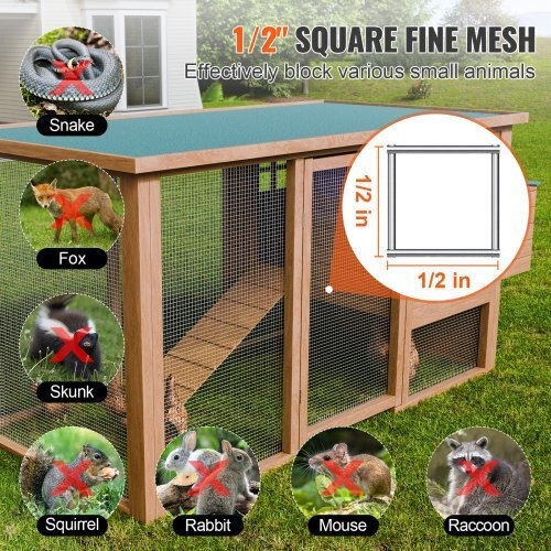 Vevor Sârmă Pentru Garduri De Grădină Galvanizată 61x720cm Argintie