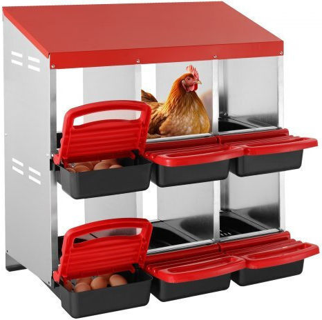 Vevor Chicken Nesting Box 6 Compartments Sloped Nests Jscdx3045inc4b35av0